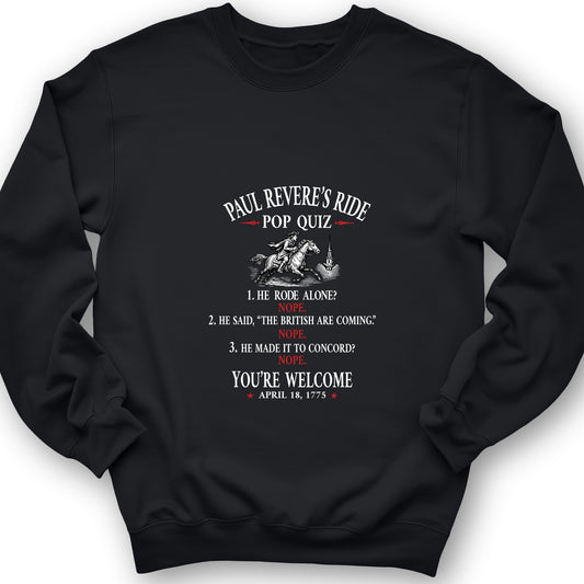 Paul Revere Quiz Sweatshirt