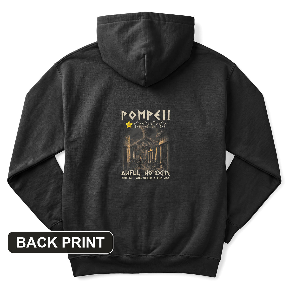 Pompeii 1 Star Back Print Hoodie