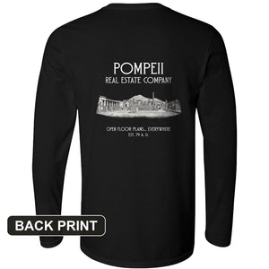Pompeii Real Estate Back Print Long Sleeve T-Shirt