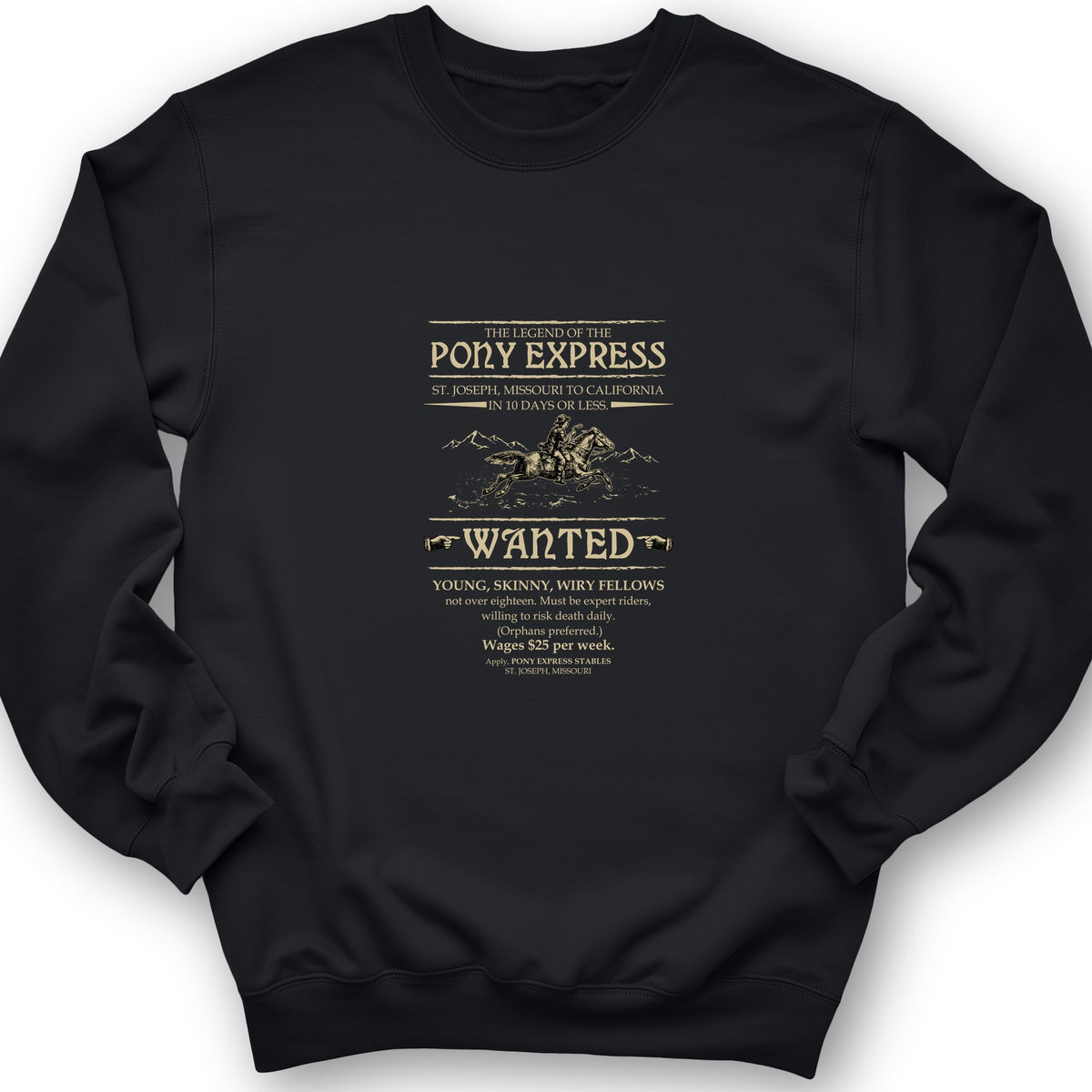 Pony Express Poster Crewneck