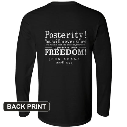 Posterity Back Print Long Sleeve T-Shirt