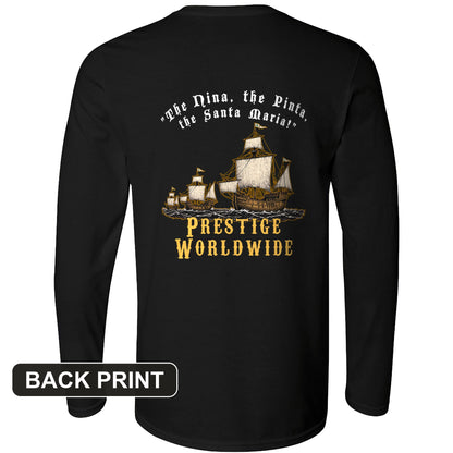 Prestige Worldwide Back Print Long Sleeve T-Shirt