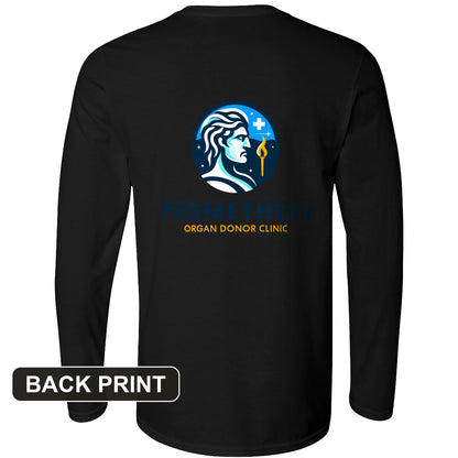 Prometheus Organ Donor Clinic Back Print Long Sleeve T-Shirt