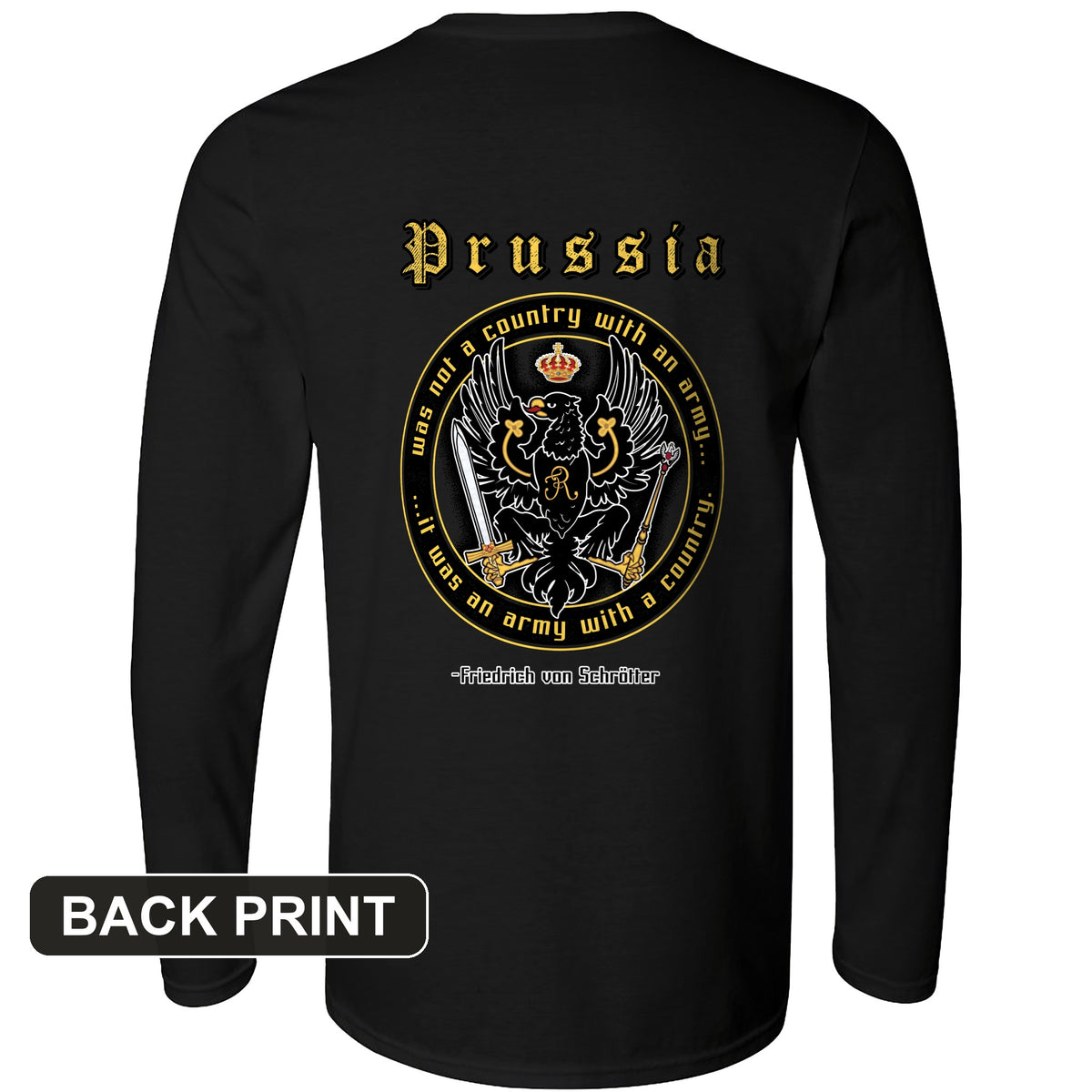 Prussia Back Print Long Sleeve T-Shirt