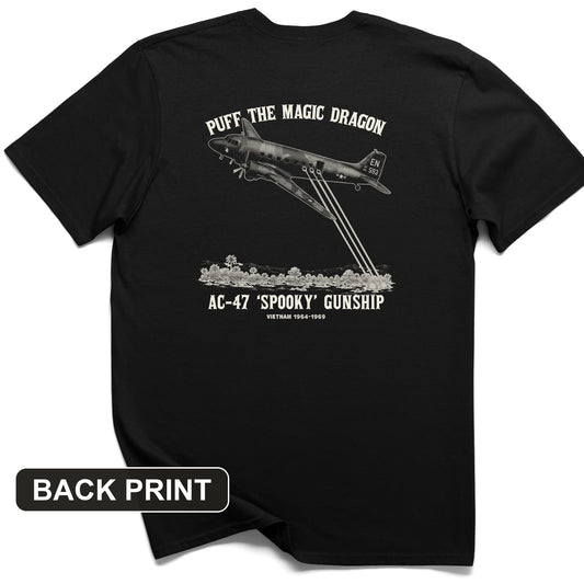 Puff the Magic Dragon Back Print T-Shirt