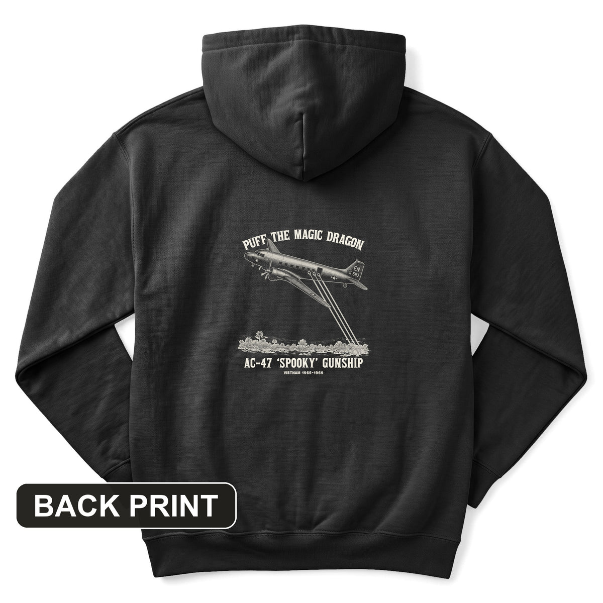 Puff the Magic Dragon Back Print Hoodie