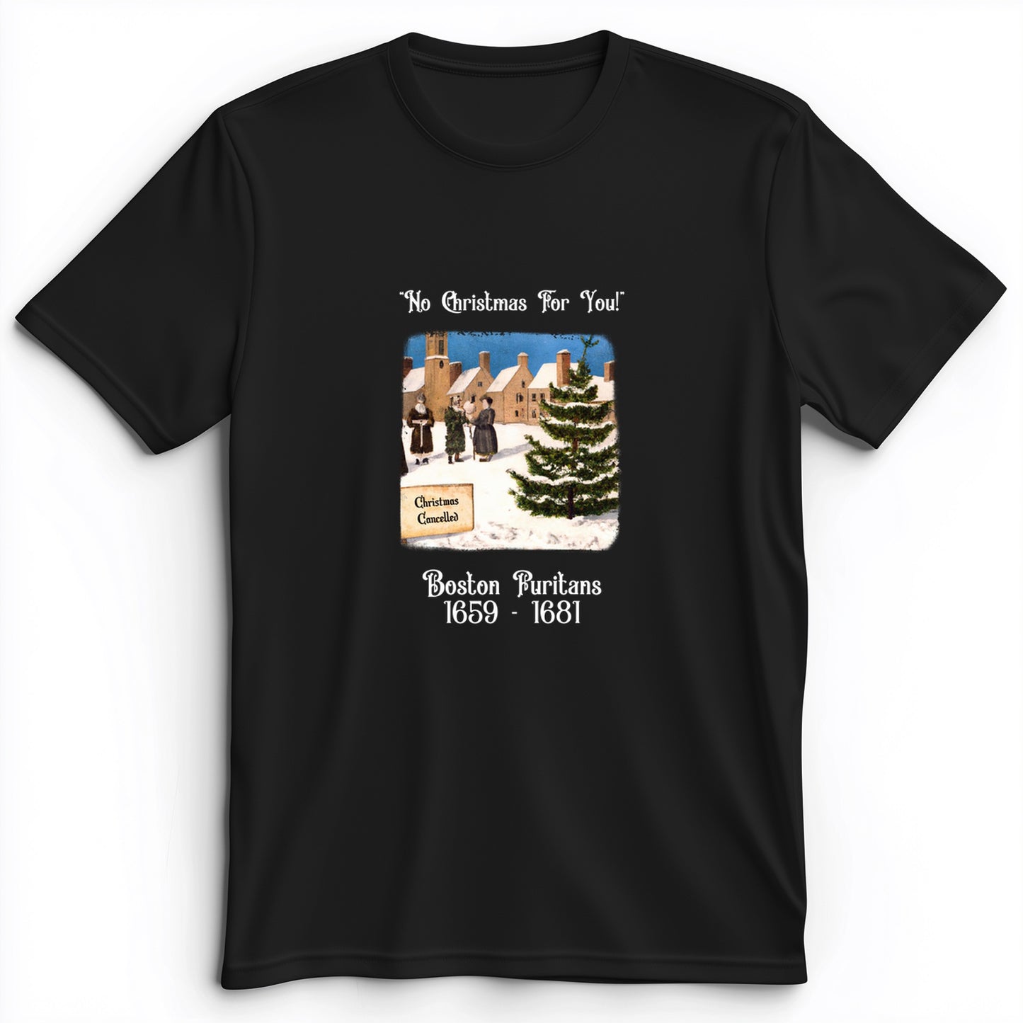 Puritans Banned Xmas Boston Premium Tee