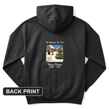 Puritans Banned Xmas Boston Back Print Hoodie