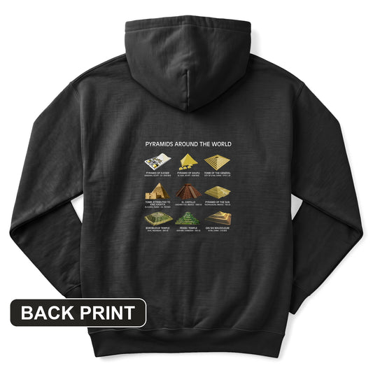 Pyramids of the World Back Print Hoodie