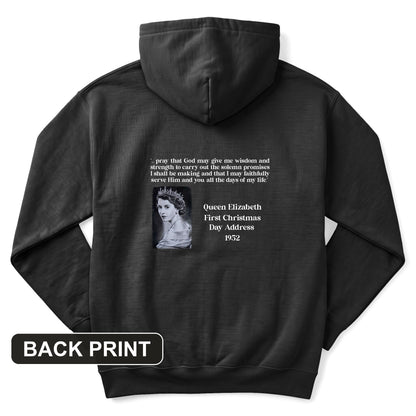 Queen Elizabeth II Xmas Address Back Print Hoodie