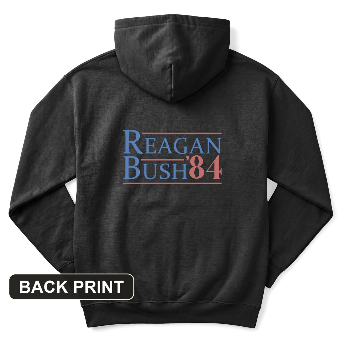 Reagan Bush Back Print Hoodie