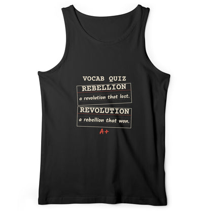 Rebellion Vs Revolution Flash Cards Tank Top