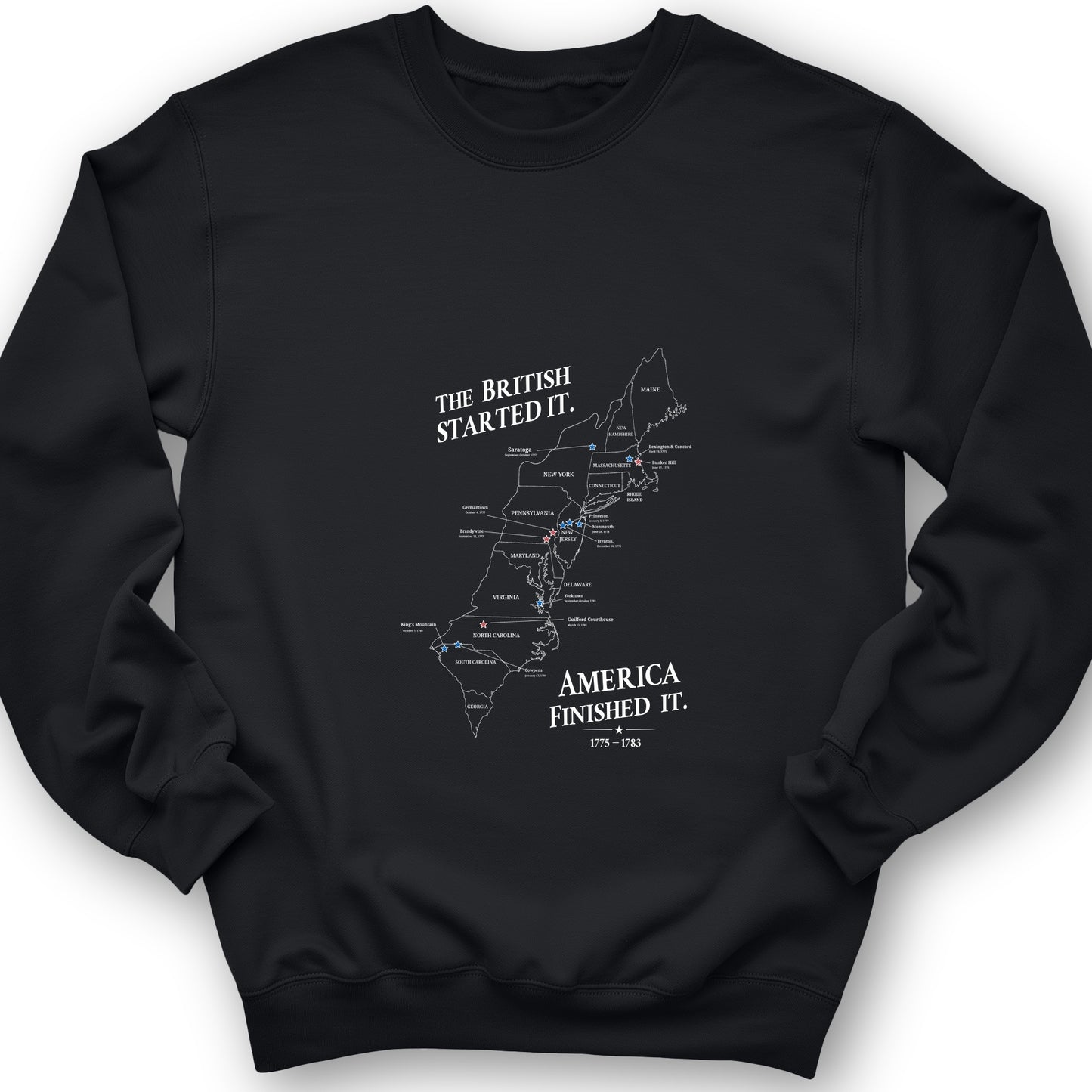 Revolutionary War Map Sweatshirt