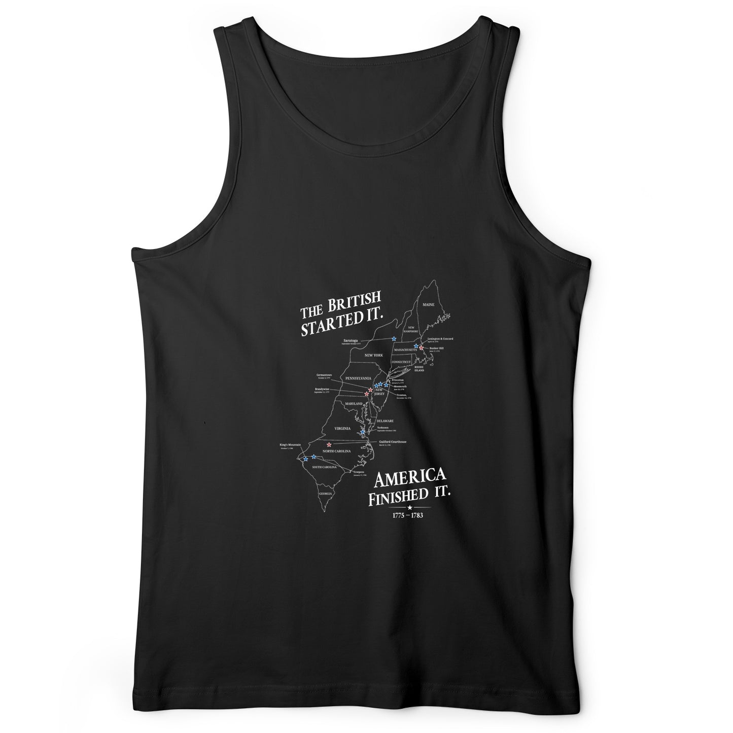 Revolutionary War Map Tank Top