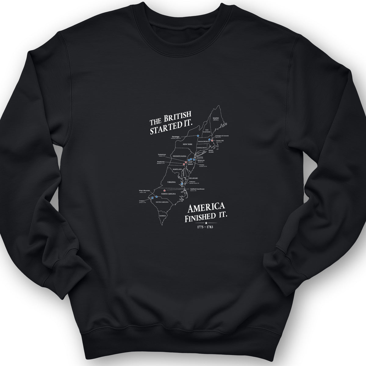 Revolutionary War Map Crewneck