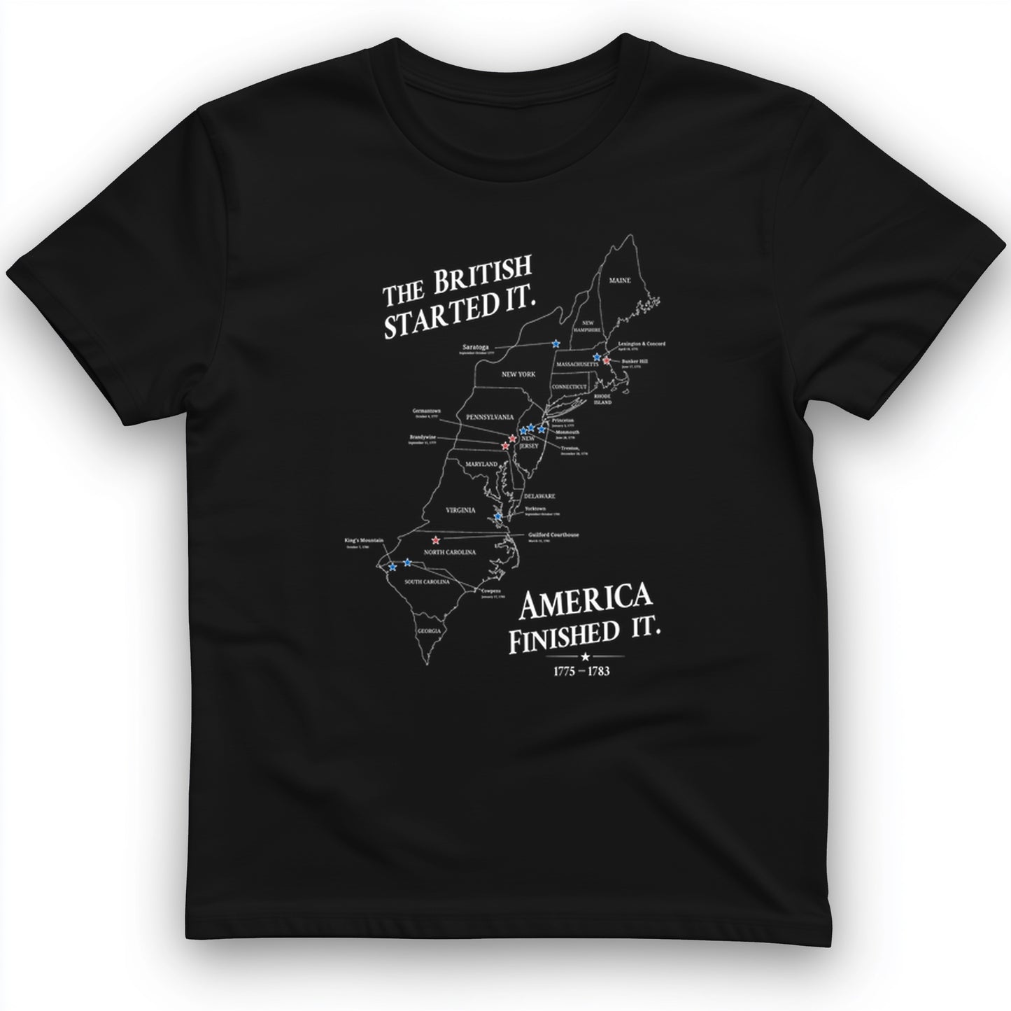 Revolutionary War Map T-Shirt