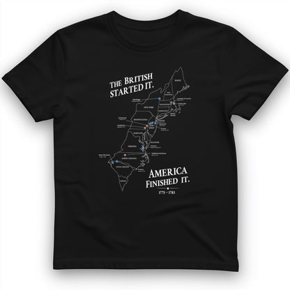 Revolutionary War Map T-Shirt