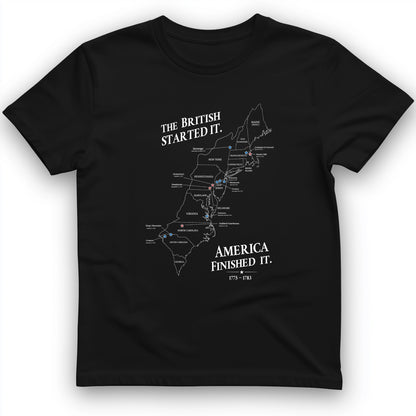 Revolutionary War Map T-Shirt