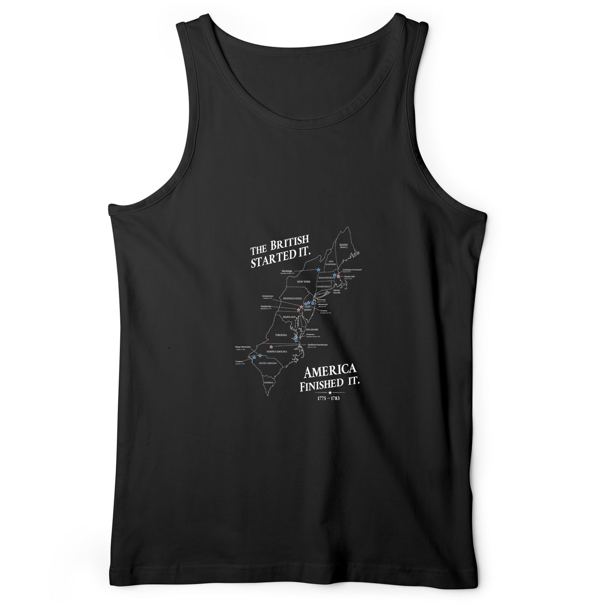 Revolutionary War Map Tank Top