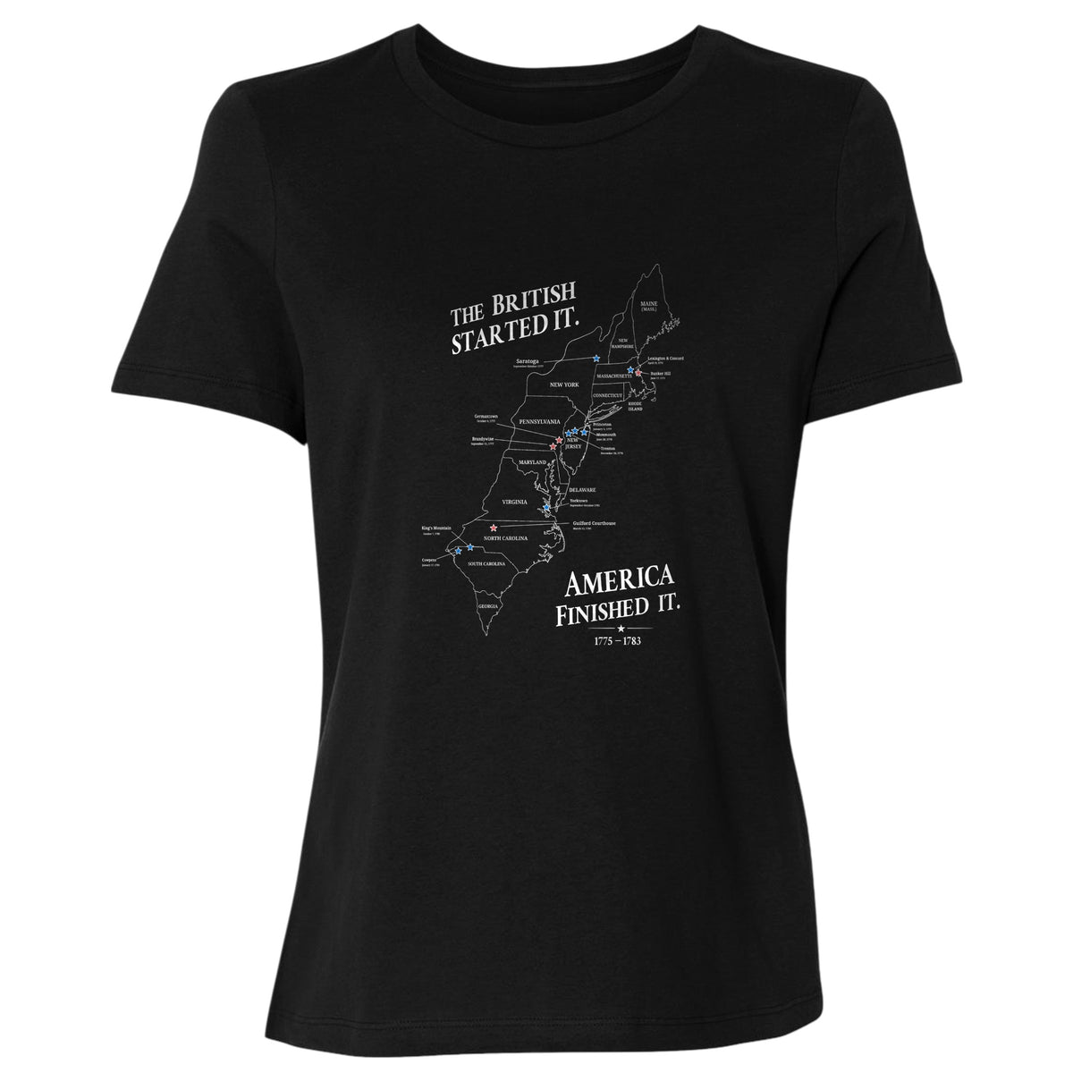 Revolutionary War Map Women's T-Shirt