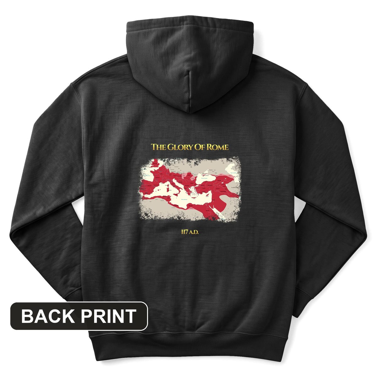 Roman Empire Map Back Print Hoodie