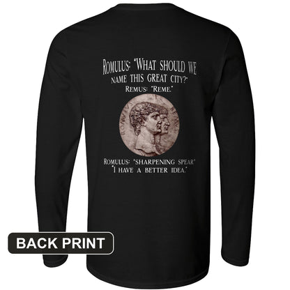 Rome Back Print Long Sleeve T-Shirt