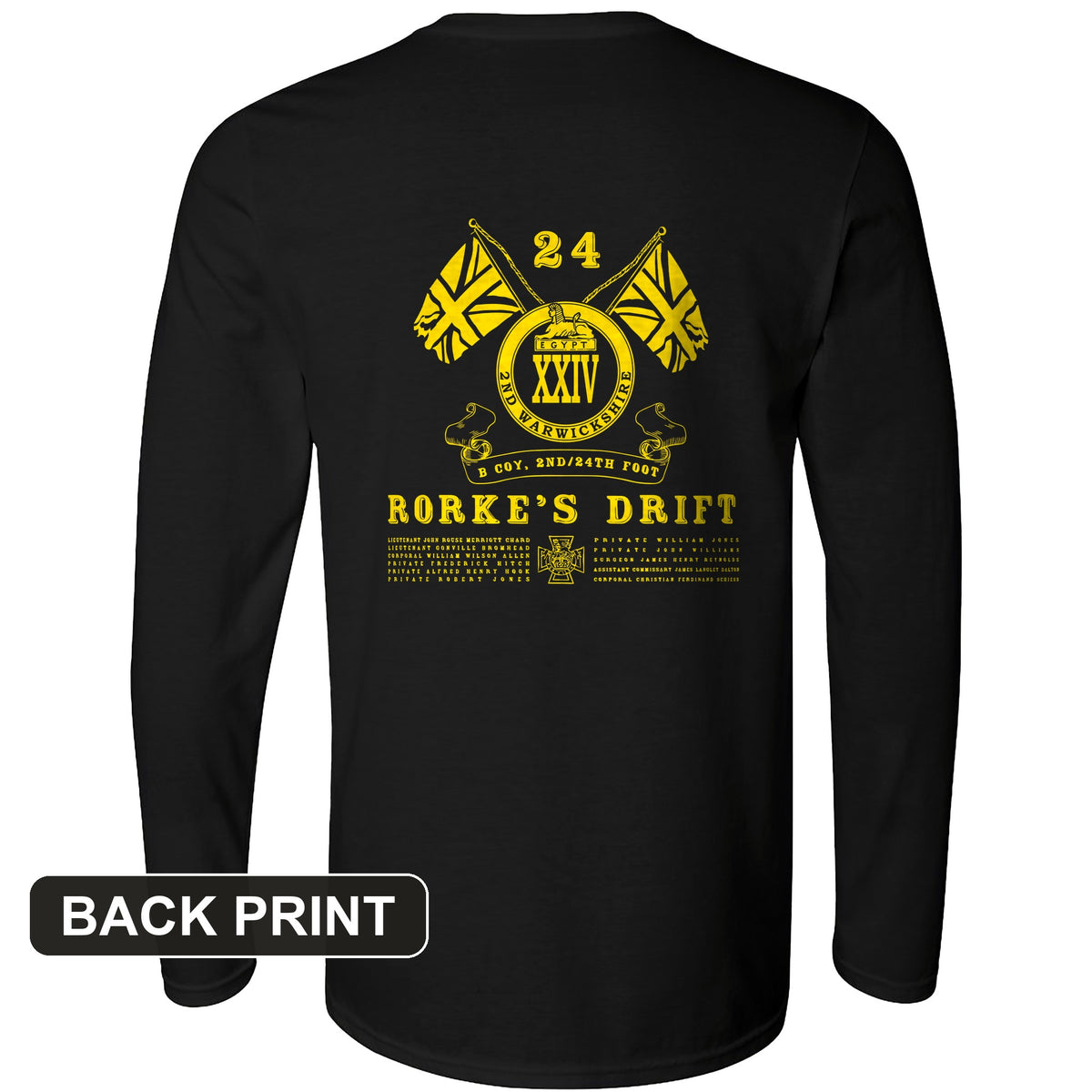 Rorke's Drift Back Print Long Sleeve T-Shirt