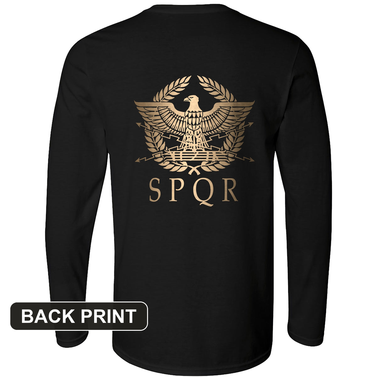 SPQR Back Print Long Sleeve T-Shirt
