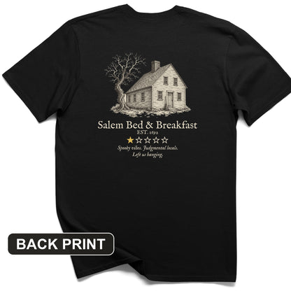 Salem Bed And Breakfast 1692 Back Print T-Shirt