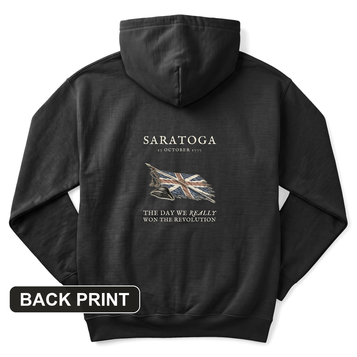 Saratoga 1777 Back Print Hoodie