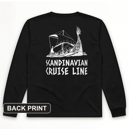 Scandinavian Cruise Line Back Print Long Sleeve T-Shirt