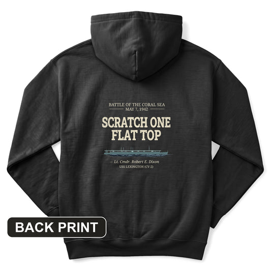 Scratch One Flat Top Back Print Hoodie