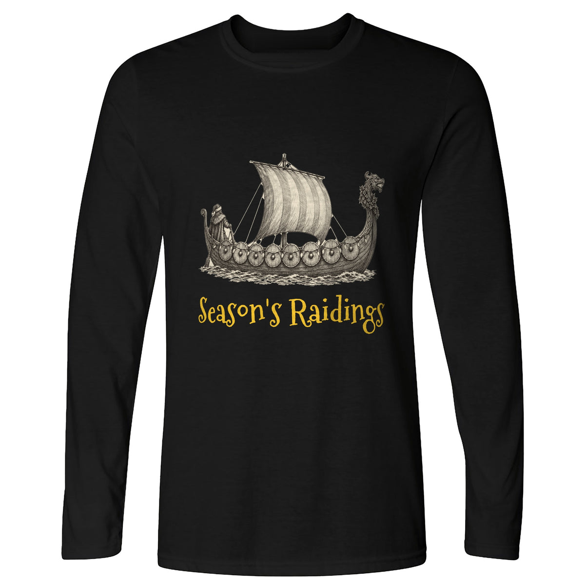 Seasons Raidings Viking Christmas Long Sleeve T-Shirt