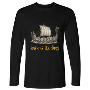 Seasons Raidings Viking Christmas Long Sleeve T-Shirt