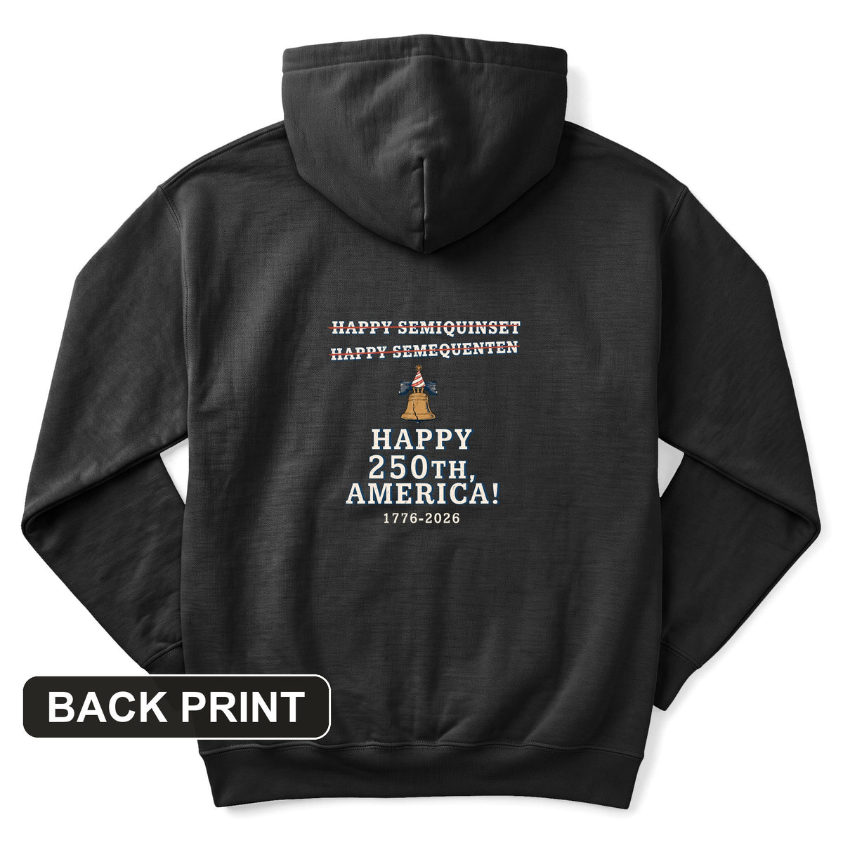 Semiquincentennial Spelling Back Print Hoodie