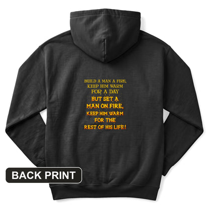 Set a Man on Fire Back Print Hoodie