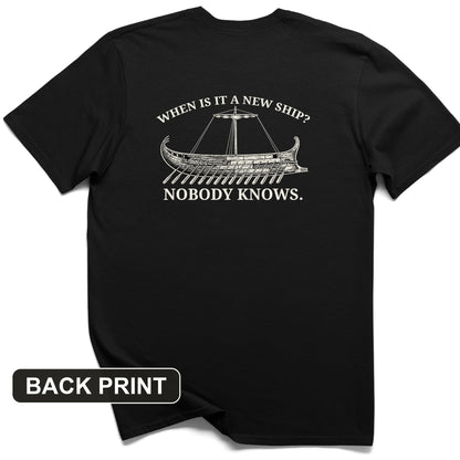 Ship of Theseus Back Print T-Shirt