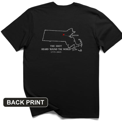Shot Heard Round The World Back Print T-Shirt