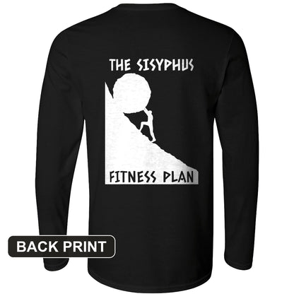 Sisyphus Fitness Plan Back Print Long Sleeve T-Shirt
