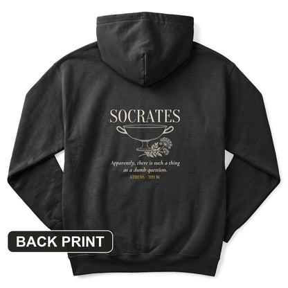 Socrates Dumb Question Back Print Hoodie