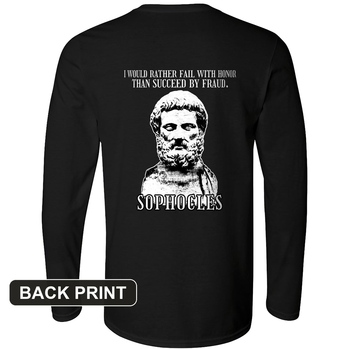 Sophocles Back Print Long Sleeve T-Shirt