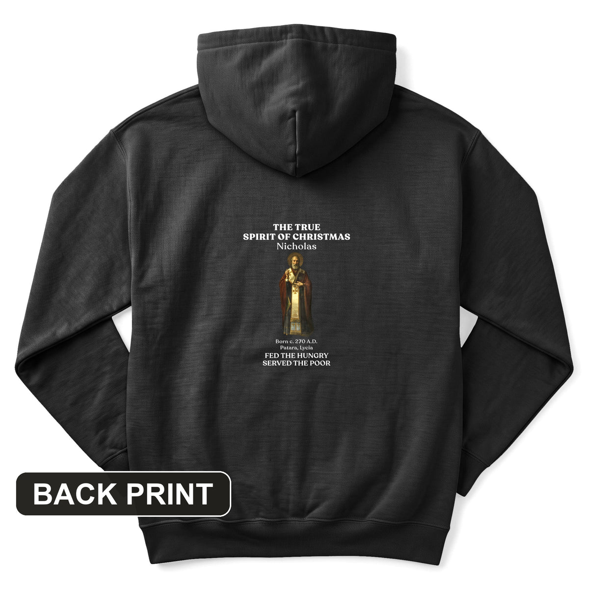 St Nicholas Back Print Hoodie