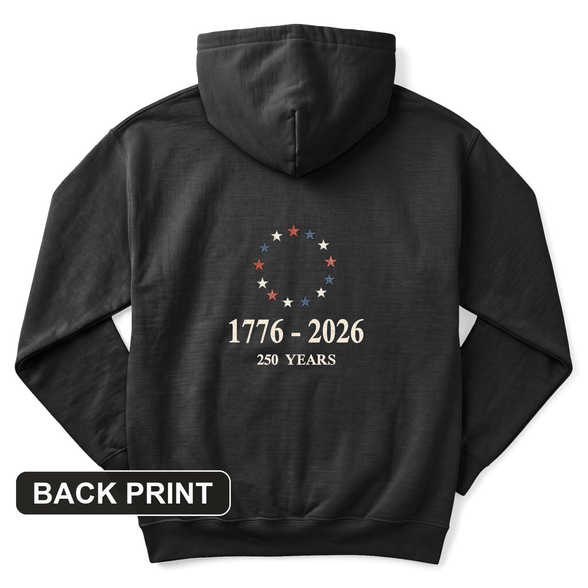 Stars Freedom Back Print Hoodie