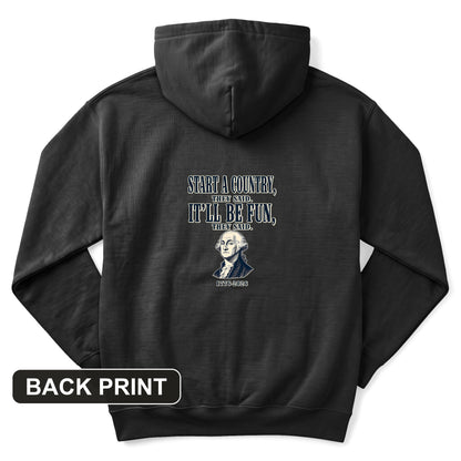 Start a Country Back Print Hoodie