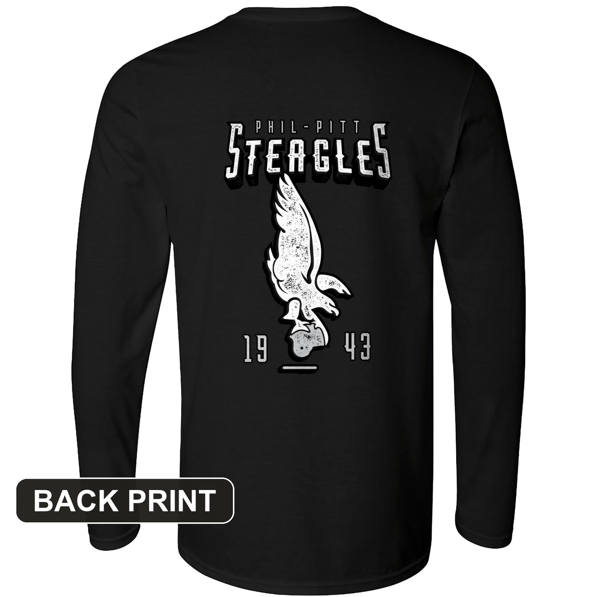 Steagles Back Print Long Sleeve T-Shirt