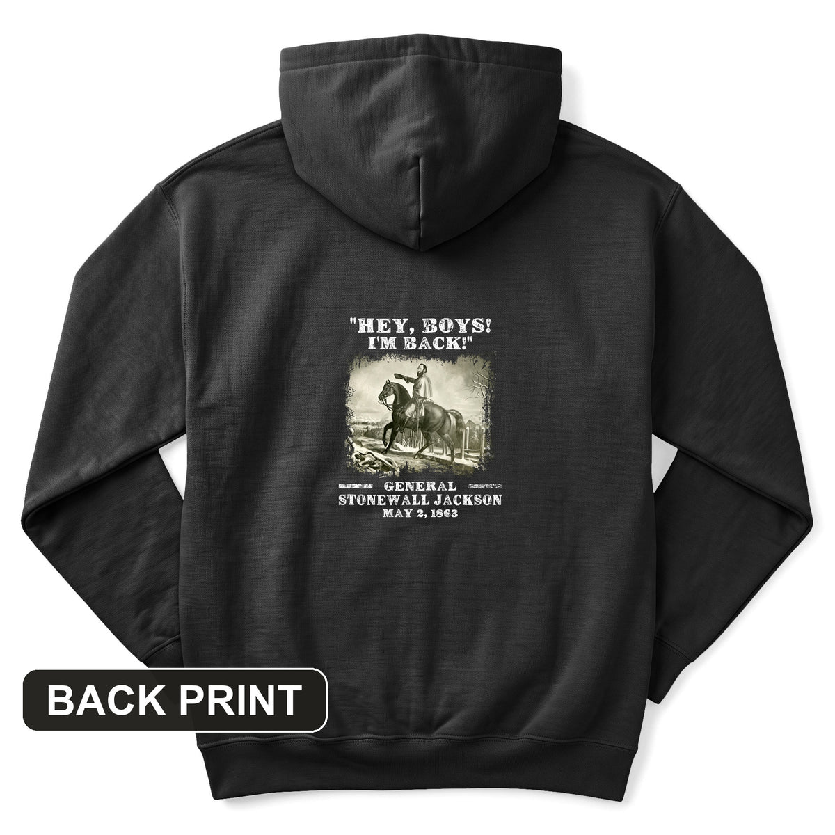 Stonewall Jackson Back Print Hoodie