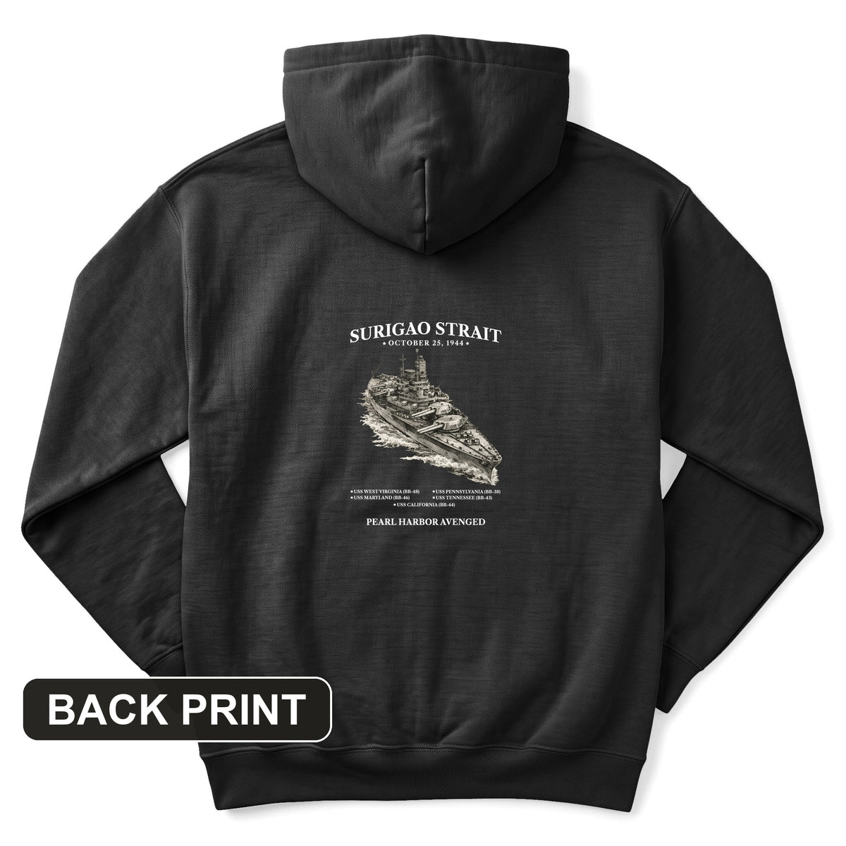 Surigao Strait Back Print Hoodie