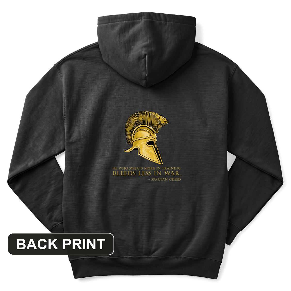 Sweat More Bleed Less Back Print Hoodie