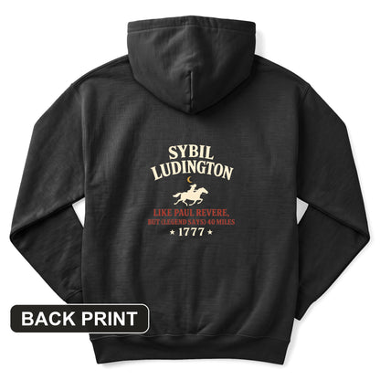 Sybil Ludington Back Print Hoodie