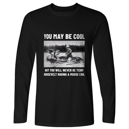 Teddy Riding Moose Long Sleeve T-Shirt